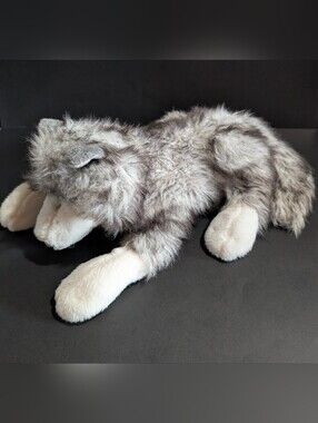 Folkmanis Timber Wolf Hand Puppet Plush Stuffed Animal Toy 17 "